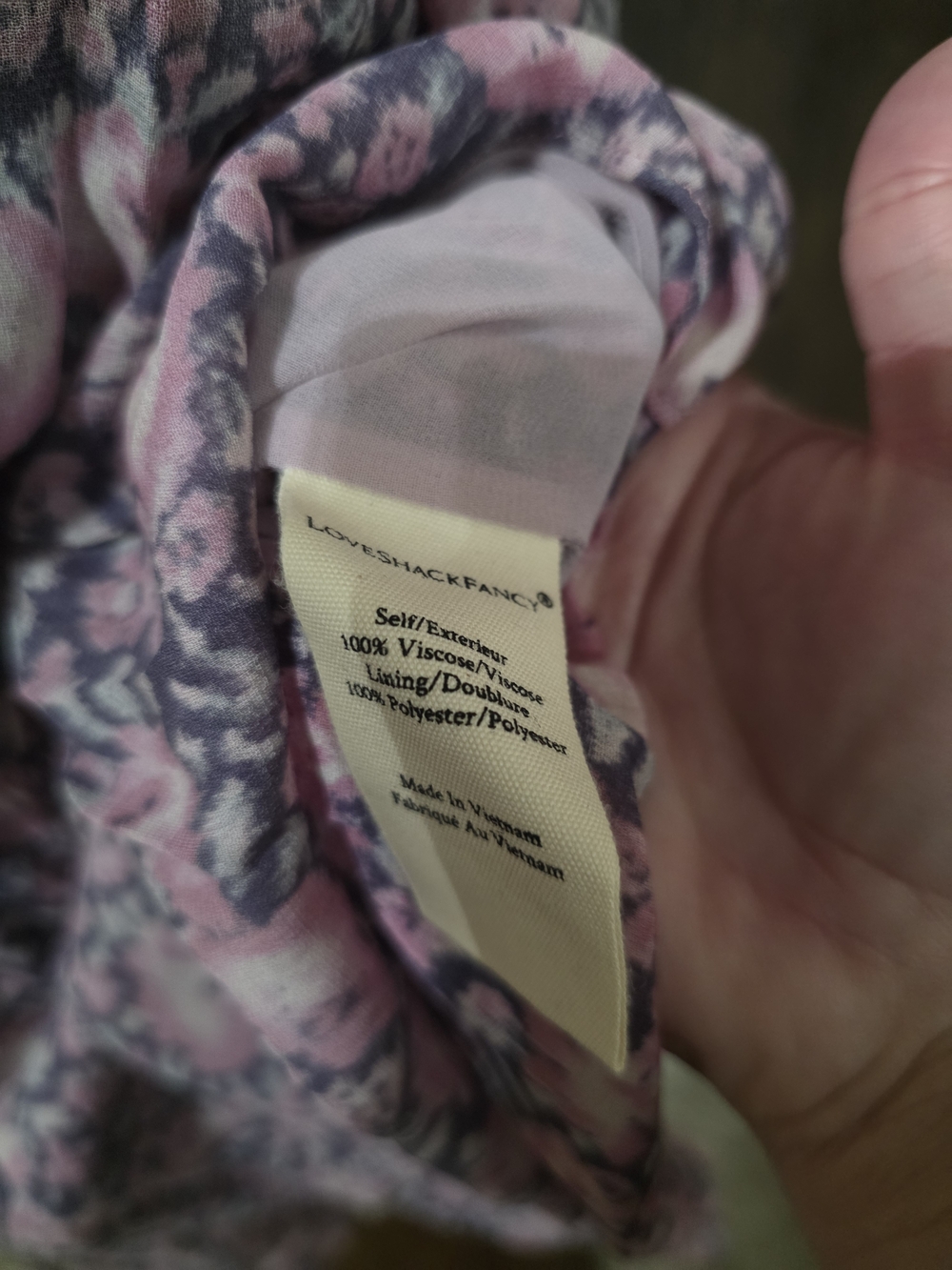 LoveShackFancy Pink Floral Tiered Long Sleeve Dress - Picture 4 of 4